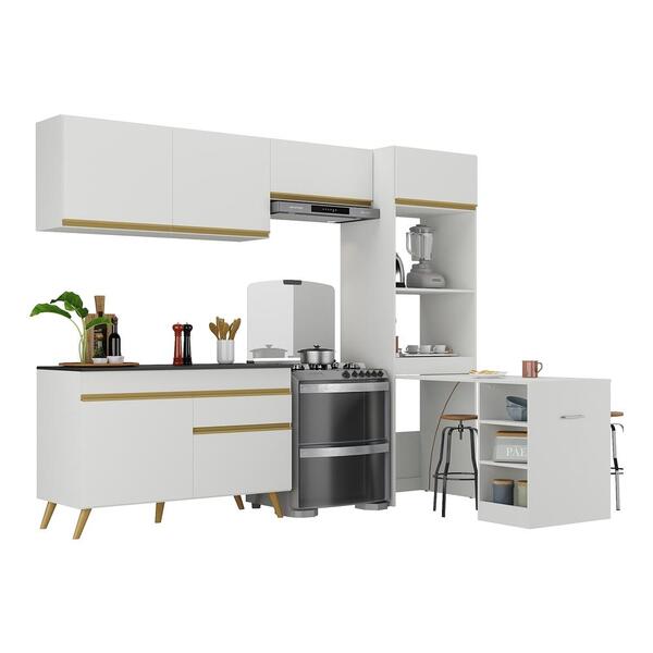 Armário De Cozinha Compacta 252cm Veneza Multimóveis V3703