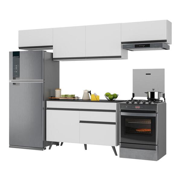 Armário De Cozinha Compacta 260cm Veneza Multimóveis V3697