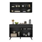 Armário De Cozinha Compacta 2 Peças Mp3687.895 Veneza Preto