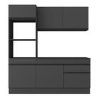 Armário De Cozinha Compacta 3 Peças Com Rodapé Mp2177 Made Mu