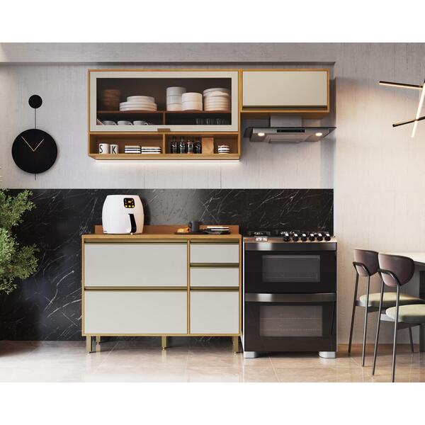Armário De Cozinha Compacta 3 Peças Mdf Ibiza Multimóveis Cr2