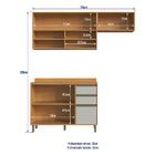 Armário De Cozinha Compacta 3 Peças Mdf Ibiza Multimóveis Cr2