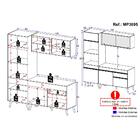 Armário De Cozinha Compacta 3 Peças Mp3695.898 Veneza Preto