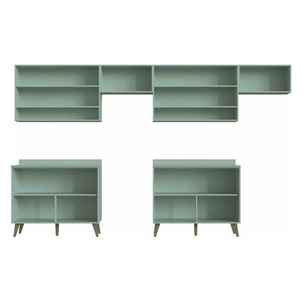 Armário De Cozinha Compacta 4 Pçs Viena Cr20032 Verde/snow