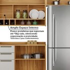 Armário De Cozinha Compacta 4 Peças 7 Portas Com Vidro 274cm