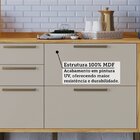 Armário De Cozinha Compacta 4 Peças 7 Portas Com Vidro 274cm