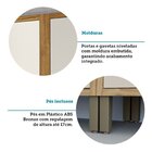 Armário De Cozinha Compacta 4 Peças 9 Portas Com Vidro E Sem