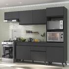 Armário De Cozinha Compacta 4 Peças Mp3690.895 Veneza Preto