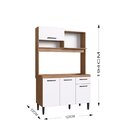 Armário De Cozinha Compacta 4 Portas 1 Gaveta Naty Freijó/bra