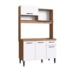 Armário De Cozinha Compacta 4 Portas 1 Gaveta Naty Freijó/bra