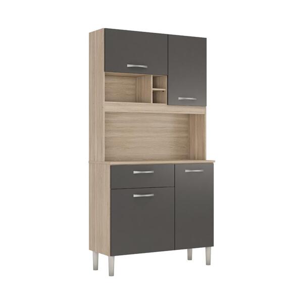 Armário De Cozinha Compacta 4 Portas E 1 Gaveta Multimóveis C
