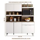 Armário De Cozinha Compacta 6 Portas 1 Gaveta Carvalho Off Wh