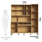 Armário De Cozinha Compacta 6 Portas 1 Gaveta E Mini Adega 17