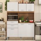 Armário De Cozinha Compacta 6 Portas E 2 Gavetas Multimóveis