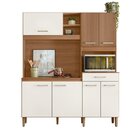 Armário De Cozinha Compacta 7 Portas 1 Gaveta Yara Ipe/ Off W