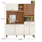 Armário De Cozinha Compacta 7 Portas 1 Gaveta Yara Ipe/ Off W