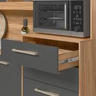 Armário De Cozinha Compacta 8 Portas 2 Gavetas Freijó E Chumb