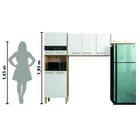 Armário De Cozinha Compacta 9 Portas 2,50m Versalhes Kit's Pa