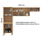 Armário De Cozinha Compacta 9 Portas 2,50m Versalhes Kit's Pa