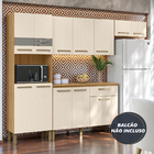 Armário De Cozinha Compacta 9 Portas 2,50m Versalhes Kit's Pa