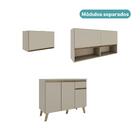 Armário De Cozinha Compacta Atlanta Petty carraro Amêndoa