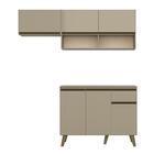 Armário De Cozinha Compacta Atlanta Petty carraro Amêndoa