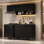 Armário De Cozinha Compacta Atlanta Petty carraro Preto Touch