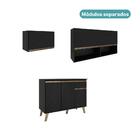 Armário De Cozinha Compacta Atlanta Petty carraro Preto Touch