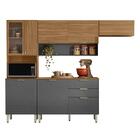 Armário De Cozinha Compacta Com Balcão 250cm 4 Pçs Multimóvei