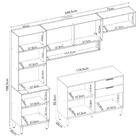 Armário De Cozinha Compacta Com Balcão 250cm 4 Pçs Multimóvei