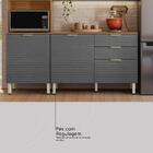 Armário De Cozinha Compacta Com Balcão 250cm 4 Pçs Multimóvei