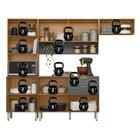 Armário De Cozinha Compacta Com Balcão 250cm 4 Pçs Multimóvei