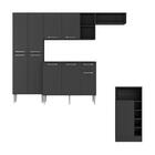 Armário De Cozinha Compacta Com Bancada Americana Pequim Mult