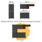 Armário De Cozinha Compacta Com Bancada Americana Pequim Mult