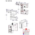 Armário De Cozinha Compacta Com Bancada Americana Sofia Multi