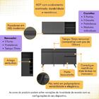 Armário De Cozinha Compacta Com Bancada Americana Veneza Mult