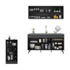 Armário De Cozinha Compacta Com Bancada Americana Veneza Mult