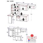 Armário De Cozinha Compacta Com Mesa Dobrável Sofia Multimóve