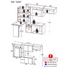 Armário De Cozinha Compacta Com Mesa Dobrável Sofia Multimóve