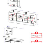Armário De Cozinha Compacta Com Rodapé Veneza Multimóveis Mp2