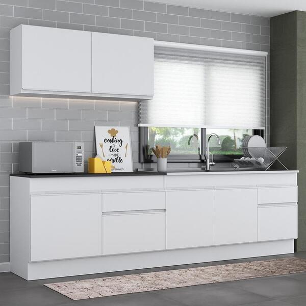 Armário De Cozinha Compacta Com Rodapé Veneza Multimóveis Mp2