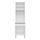 Armário De Cozinha Compacta Com Tampo 210 Cm Andréia Branco