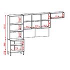 Armário De Cozinha Compacta Completa Ripado Impressão 3d 8 Po