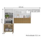 Armário De Cozinha Compacta Completa Ripado Impressão 3d 8 Po