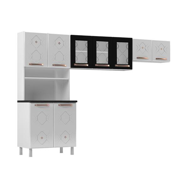 Armário De Cozinha Compacta De Aço 3 Peças Para Micro-ondas C