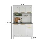 Armário De Cozinha Compacta De Aço Com Balcão Com Tampo 105cm