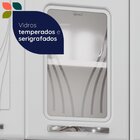 Armário De Cozinha Compacta De Aço Com Vidro 3 Peças Star New