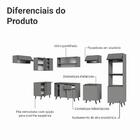 Armário De Cozinha Compacta De Canto 465cm Cinza Nice Madesa