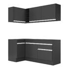 Armário De Cozinha Compacta De Canto Com Rodapé Veneza Multim