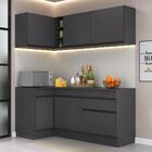 Armário De Cozinha Compacta De Canto Com Rodapé Veneza Multim